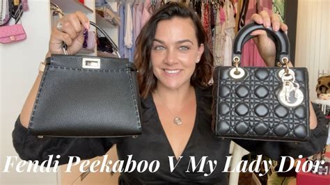 dior vs fendi|First designer bag Lady Dior medium vs Fendi Peekaboo Medium.